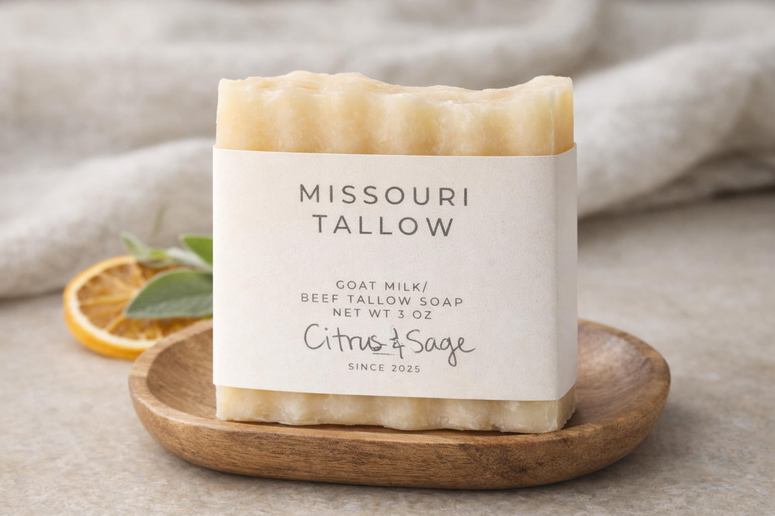 Scented Beef Tallow and Goat's Milk Soap